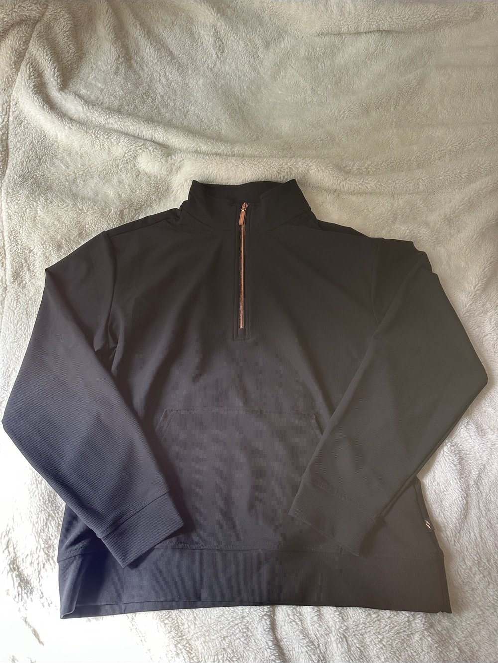 Skechers Black Half-Zip Performance Pullover with Copper Zip